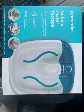 Homedics Bubble Mate Footspa in Teal and White